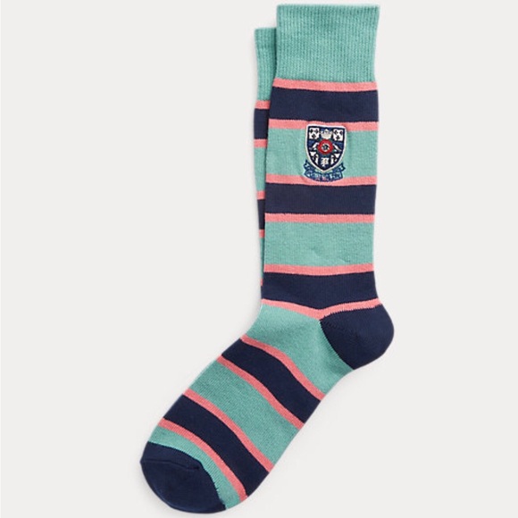 Polo Ralph Lauren Crest Striped Cotton Socks - Picture 1 of 2